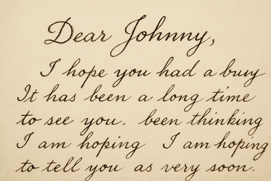 generate a letter with Johnny's name in it